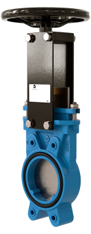 Задвижка шиберная ВЭЛСТОК VAB-013-01-HW(N)-NBR чугунная межфланцевая штурвал с невыдвижным штоком